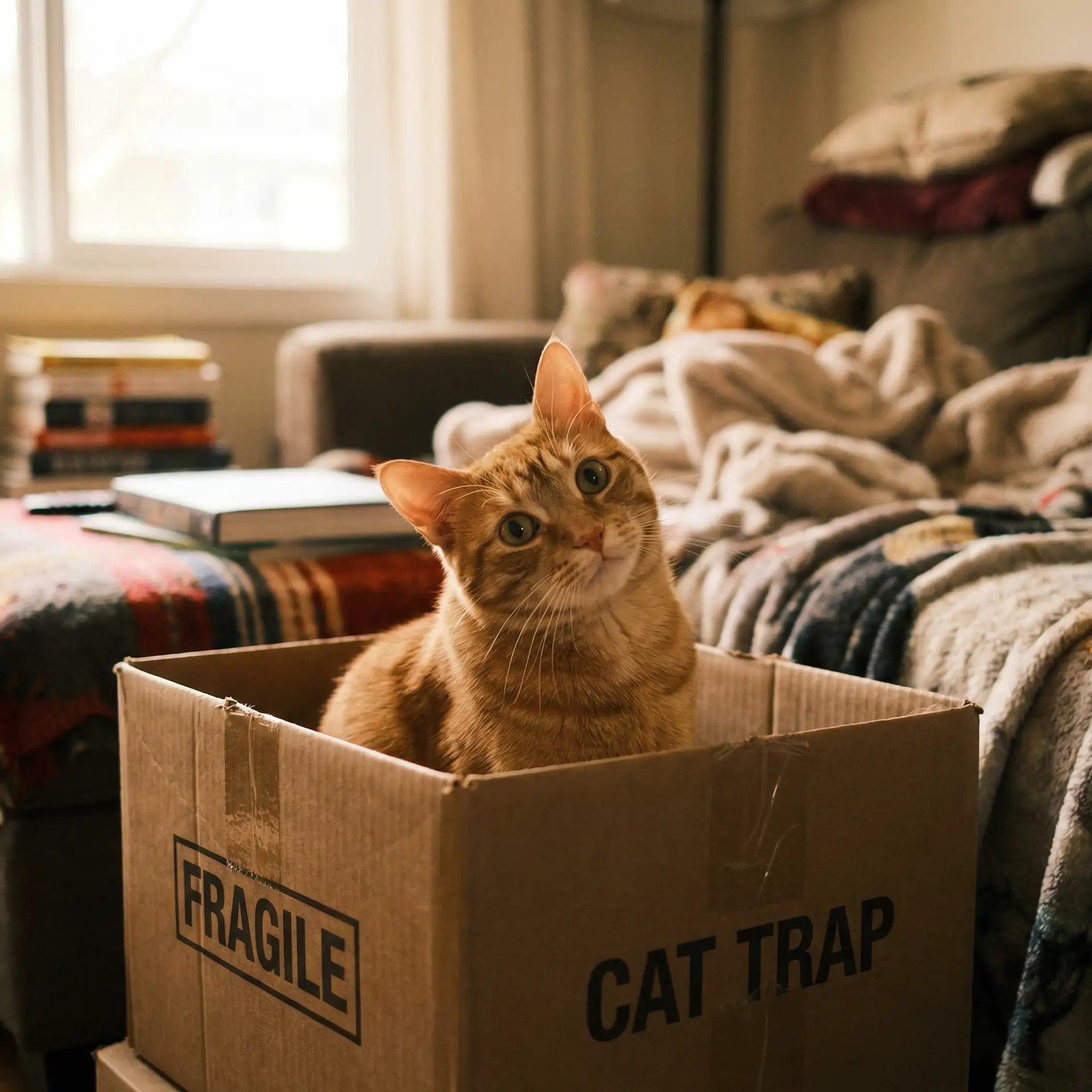 橘猫躲在纸箱里 - 骚货调教