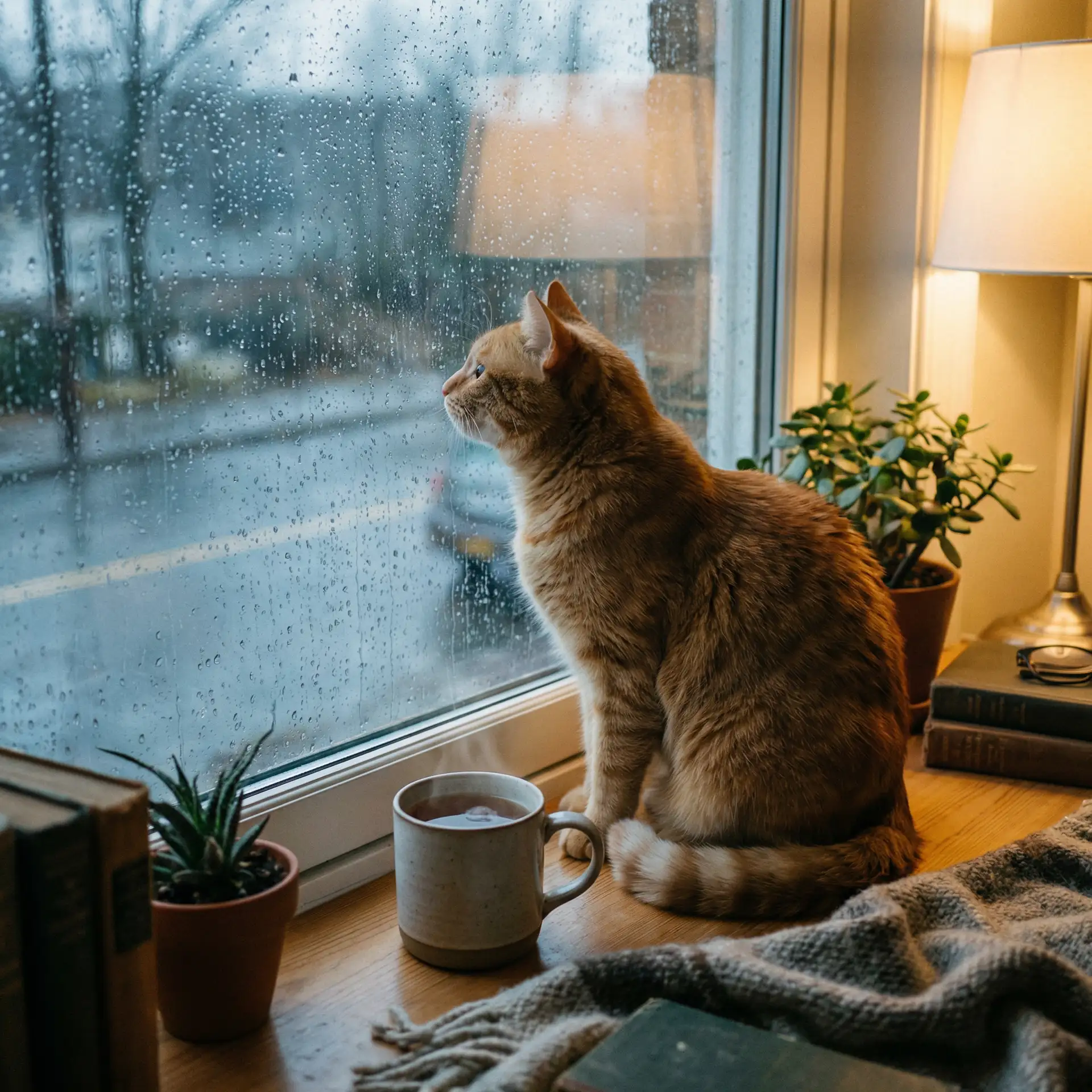 猫咪望着窗外的雨 - 骚货调教